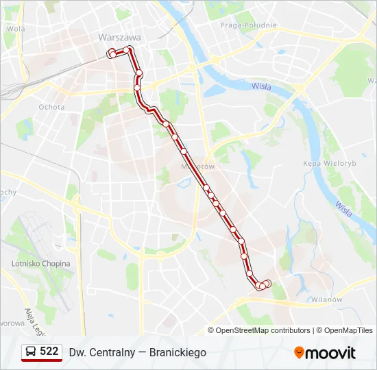 522 Bus Line Map