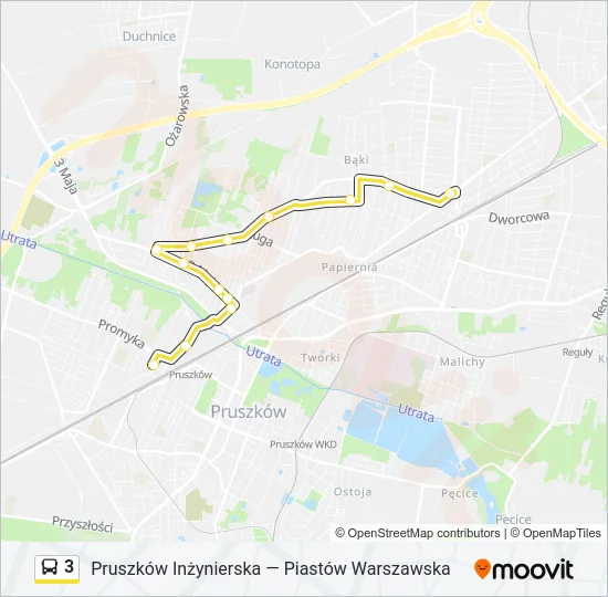 Автобус 3: карта маршрута