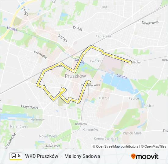 5 Bus Line Map