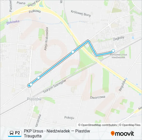P2 Bus Line Map