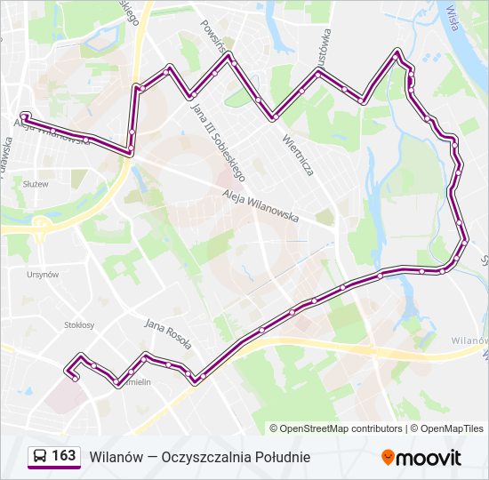 163 Bus Line Map