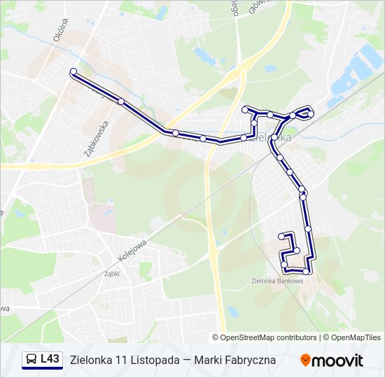 L43 bus Line Map