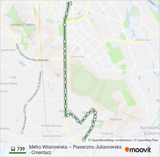 739 bus Line Map