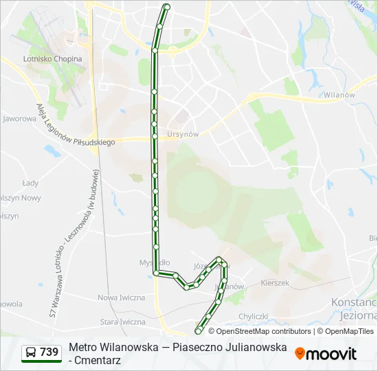 739 Bus Line Map
