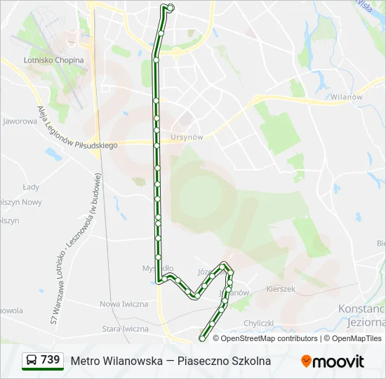 739 Bus Line Map