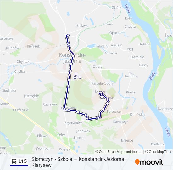 L15 bus Line Map