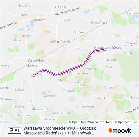 A1 train Line Map