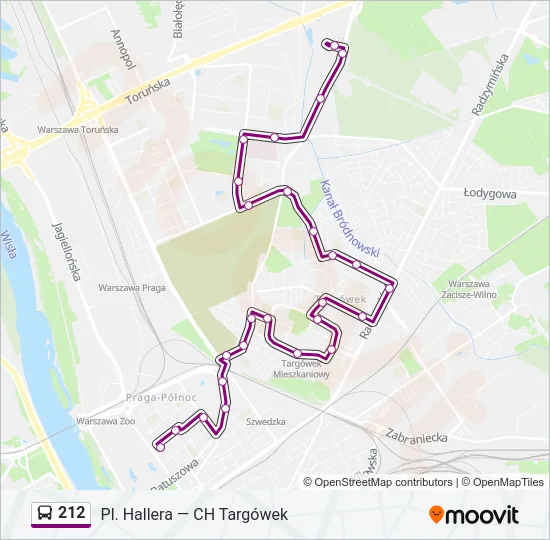 212 Bus Line Map