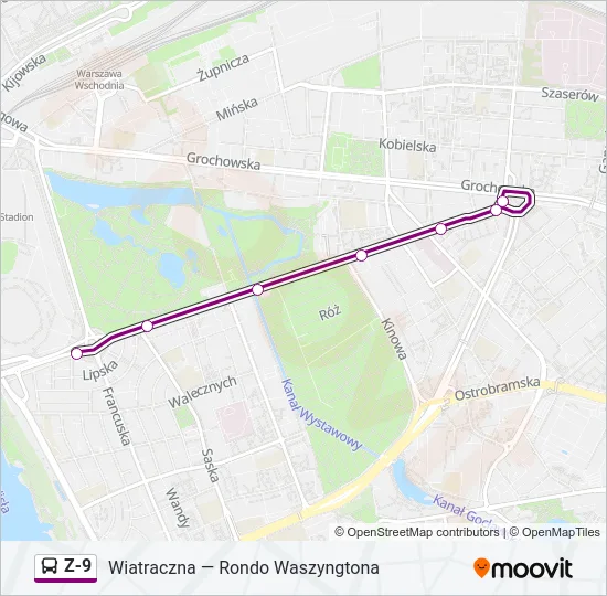 Z-9 Bus Line Map