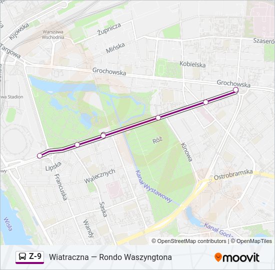 Z-9 Bus Line Map