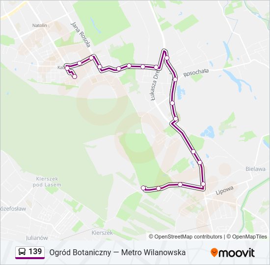 139 bus Line Map