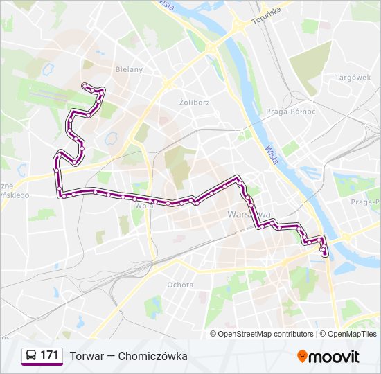 171 bus Line Map