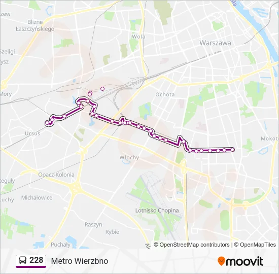 Автобус 228: карта маршрута