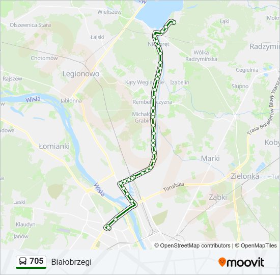 705 Bus Line Map