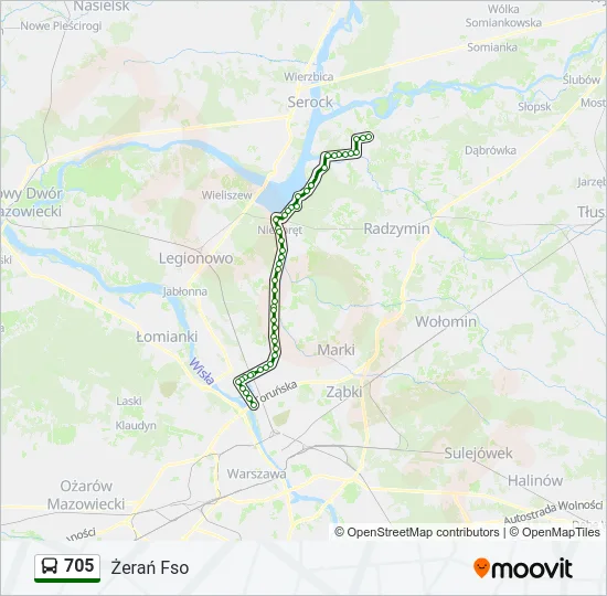 705 Bus Line Map