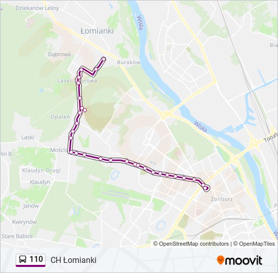 110 bus Line Map