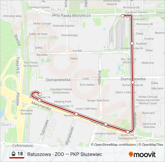 18 Light Rail Line Map