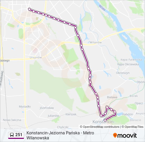 251 Bus Line Map