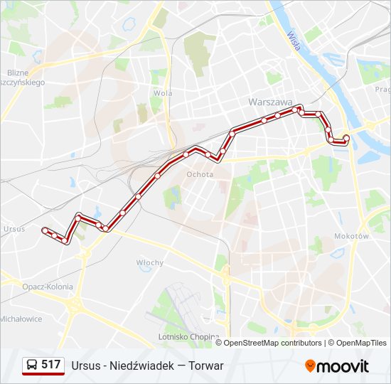 517 bus Line Map