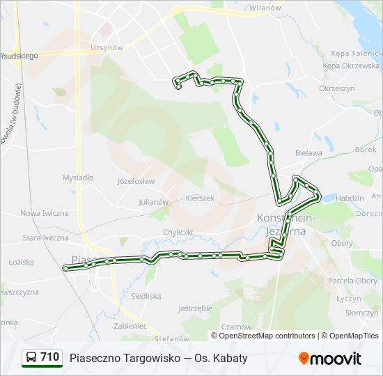 710 bus Line Map