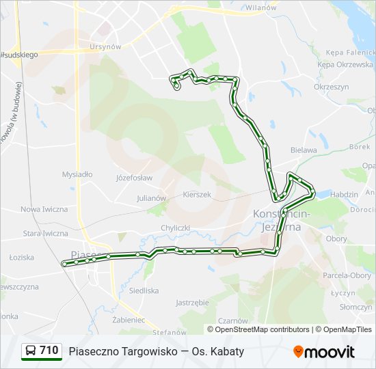 710 bus Line Map