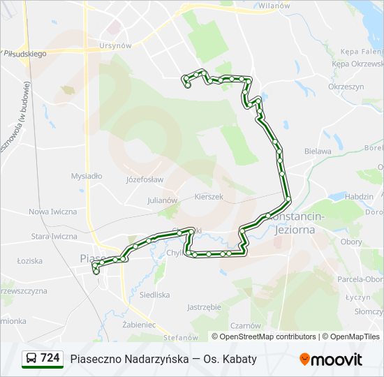 724 bus Line Map