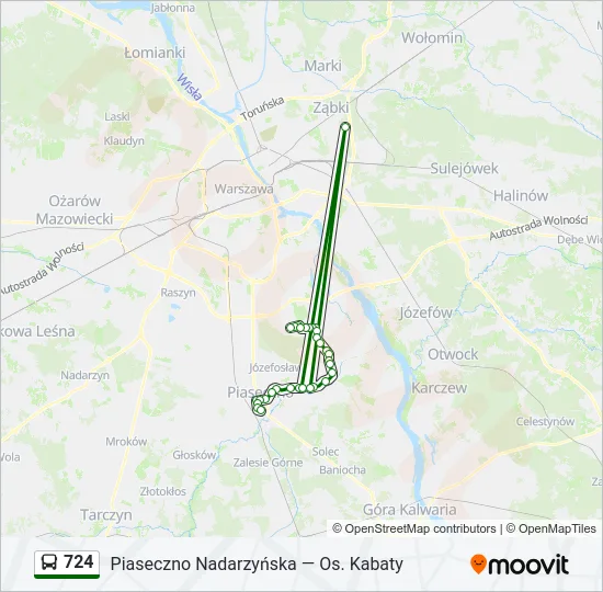 724 Bus Line Map