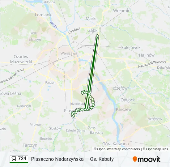 724 Bus Line Map
