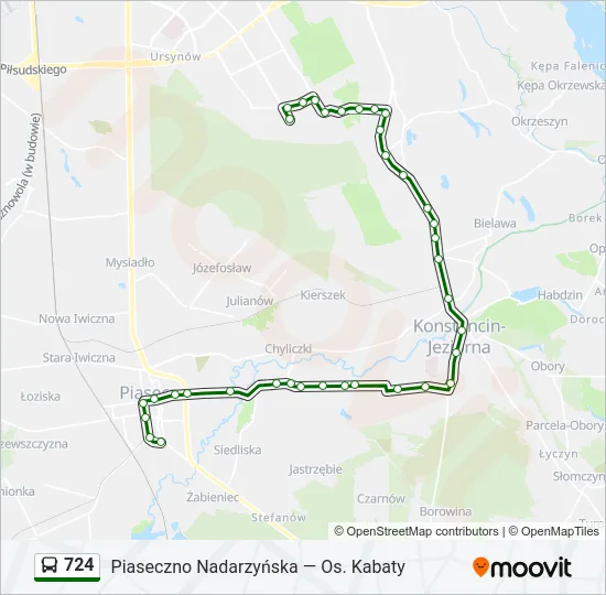 724 Bus Line Map
