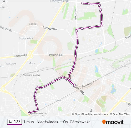 177 Bus Line Map