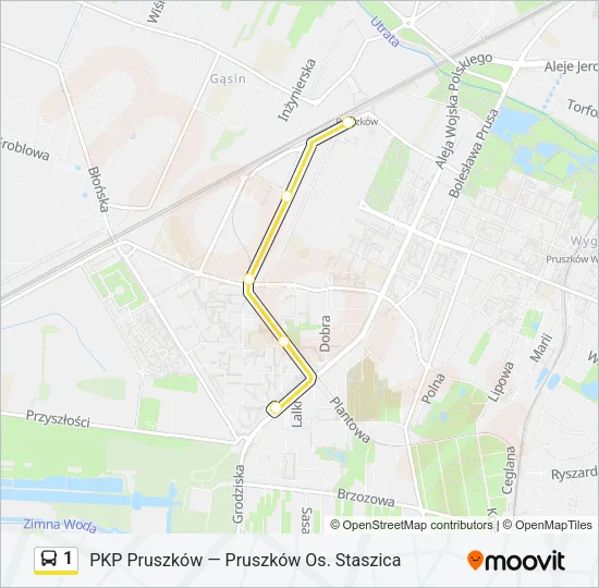 1 Bus Line Map