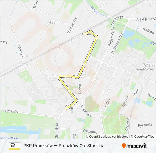 1 Bus Line Map