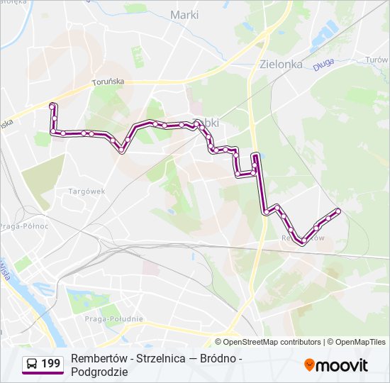 199 Bus Line Map