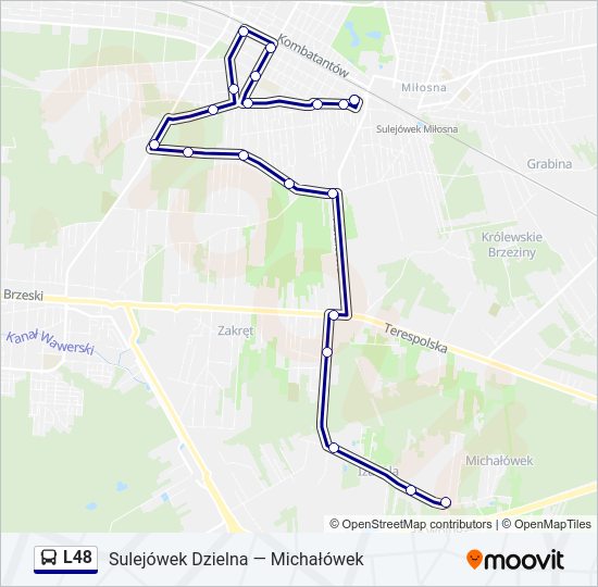 L48 Bus Line Map