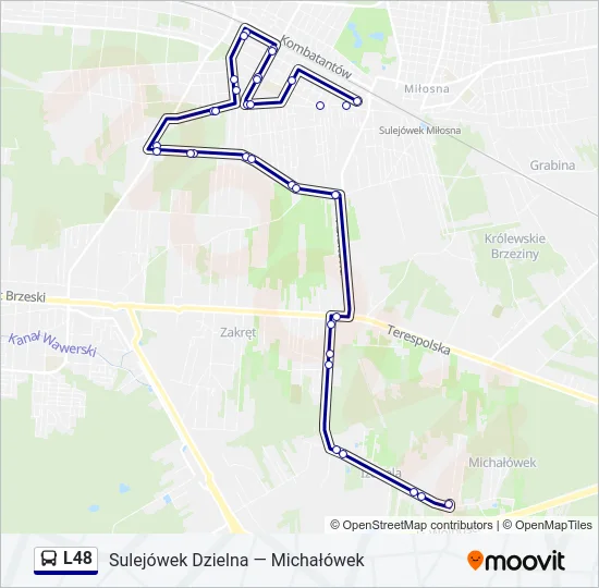 L48 Bus Line Map