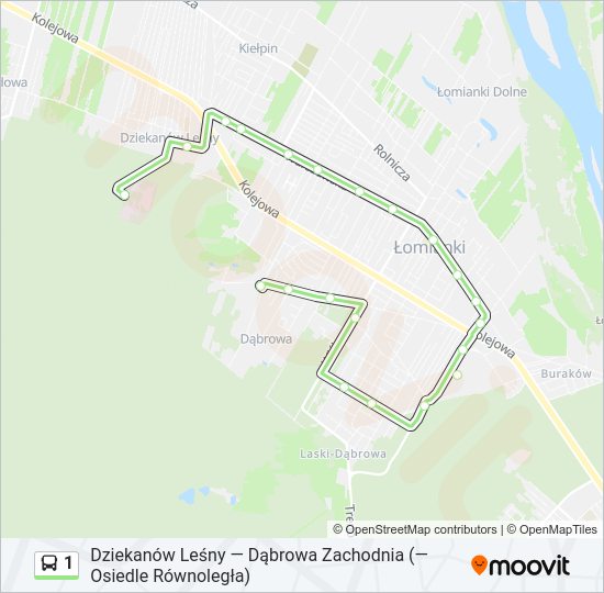 1 bus Line Map