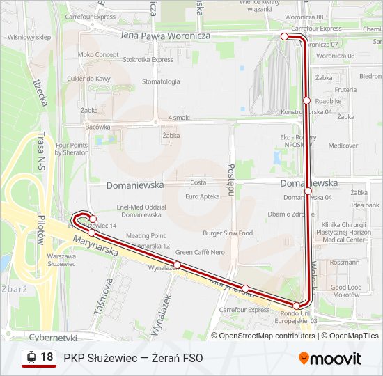 18 light rail Line Map