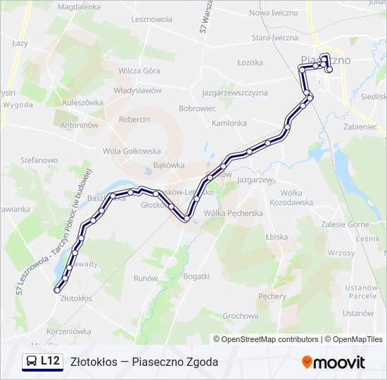 L12 bus Line Map