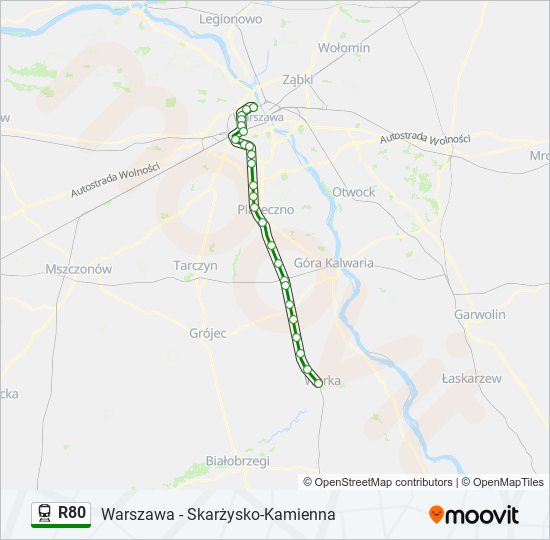 R80 train Line Map