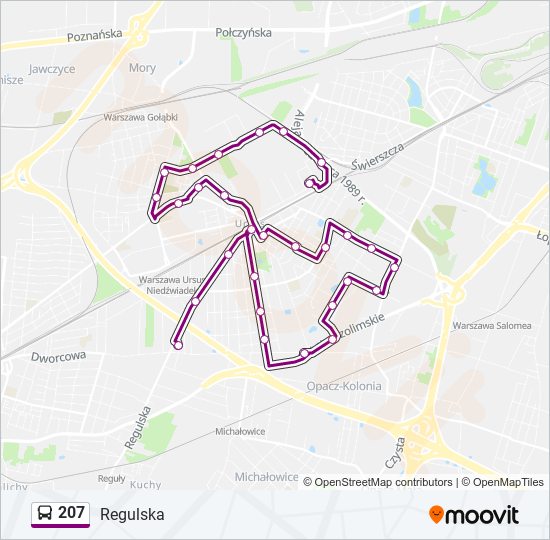 207 bus Line Map