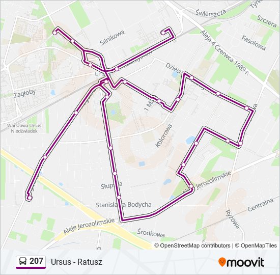 207 Bus Line Map