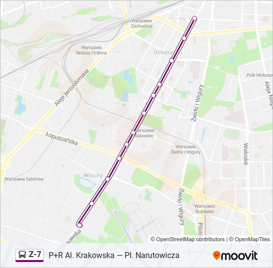 Z-7 Bus Line Map