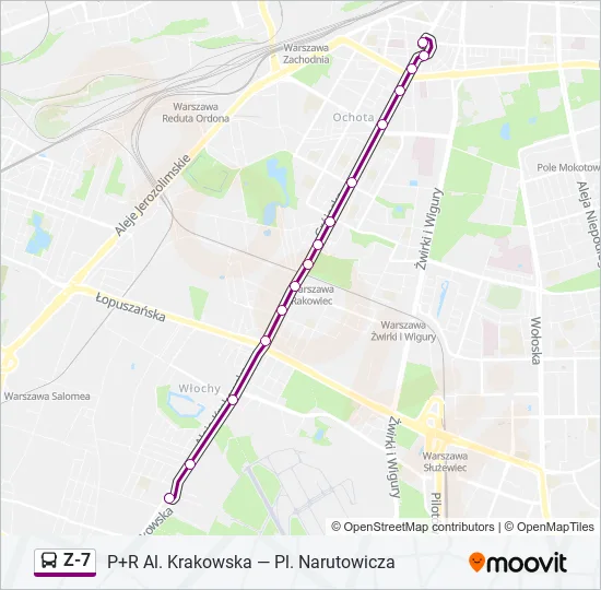Z-7 Bus Line Map