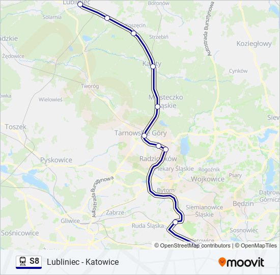 s8 Route: Schedules, Stops & Maps - Lubliniec (Updated)