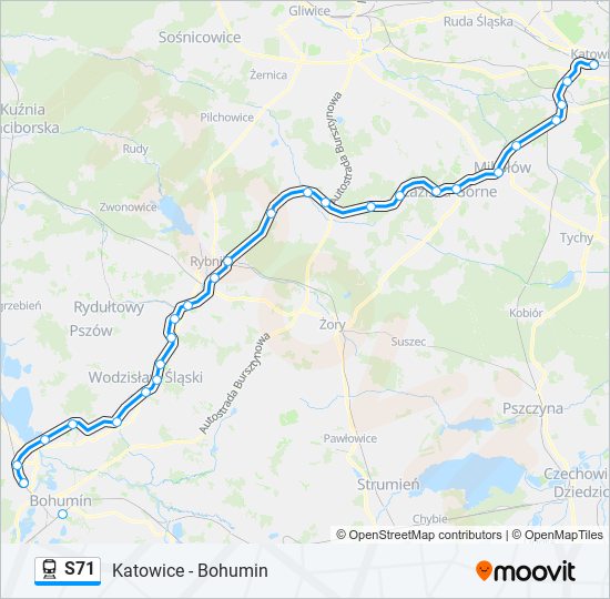 s71 Route: Schedules, Stops & Maps - Katowice (Updated)