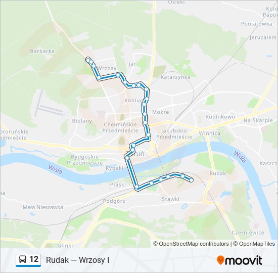 Автобус 12: карта маршрута