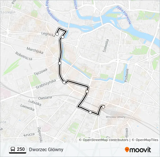 Bus 250 Route Map 250 Route: Schedules, Stops & Maps - Dworzec Główny (Updated)