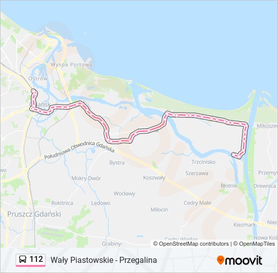 112 bus Line Map