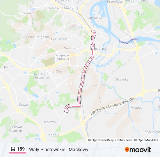 189 bus Line Map