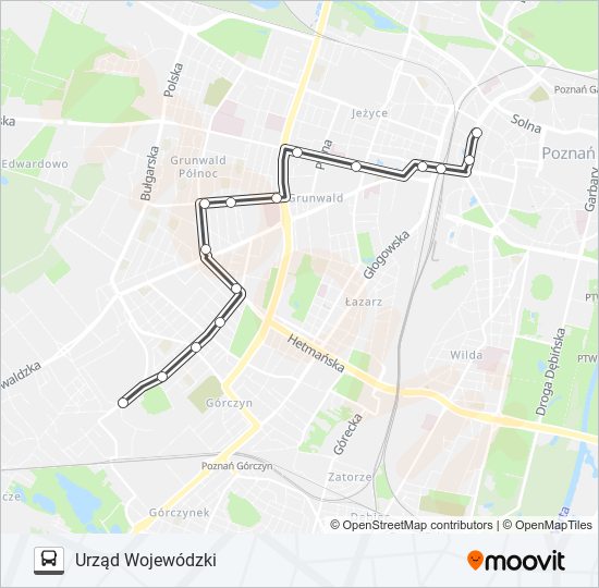 169 Route: Schedules, Stops & Maps - Urząd Wojewódzki (Updated)